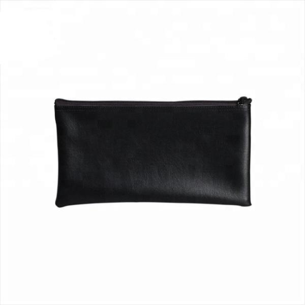 Durable Zipper Bank Bags Made of PVC Leather PU Material Clear Vinyl Laminated Waterproof Customized Size with Logo Printing