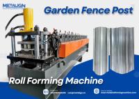 Hydraulic Cutter Equipped Roll Former For Custom Curved Edge Garden Fence Post Production Line