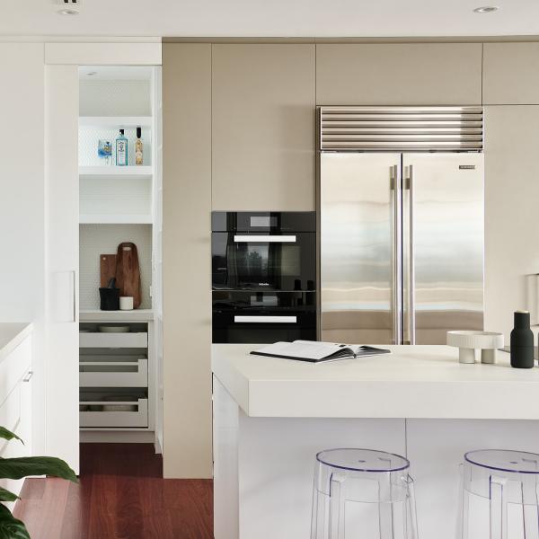 White And Light Grey Lacquer Kitchen Cabinet Stainless Steel Adjustable Leg