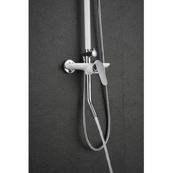 Silver Color Square Shower Head Thermostatic Bathtub Shower Set with Hot and Cold Water