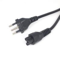 Cabo de alimentação 3 pinos 3x0,75mm² 1,8M preto, padrão brasileiro NBR14136 IEC320 C5