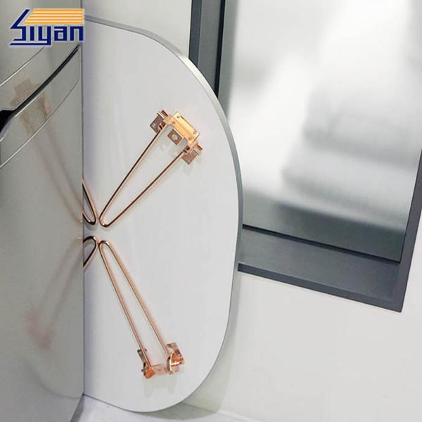 Diy Oval Round Adjustable White Marble Coffee Table Top MDF Thickness 20mm