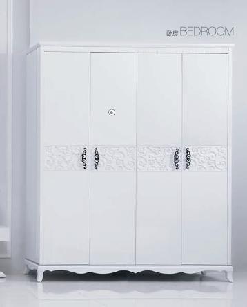 E1 MDF Material Home Room Furniture Painting Finishing White High Gloss Wardrobe