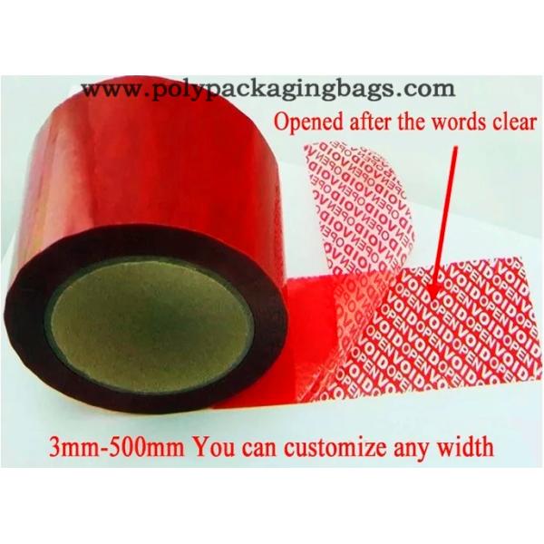 Offset Printing Perforated Tamper Proof Tape For Carton Package