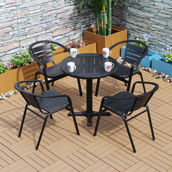 Modern Design Stacking Patio Garden Set with Stackable Outdoor Plastic Dining Chairs