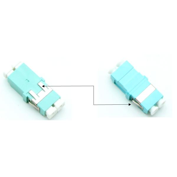 SC Duplex Reinforced TF Type Fiber Optic Adapter With Full Flange Plastic