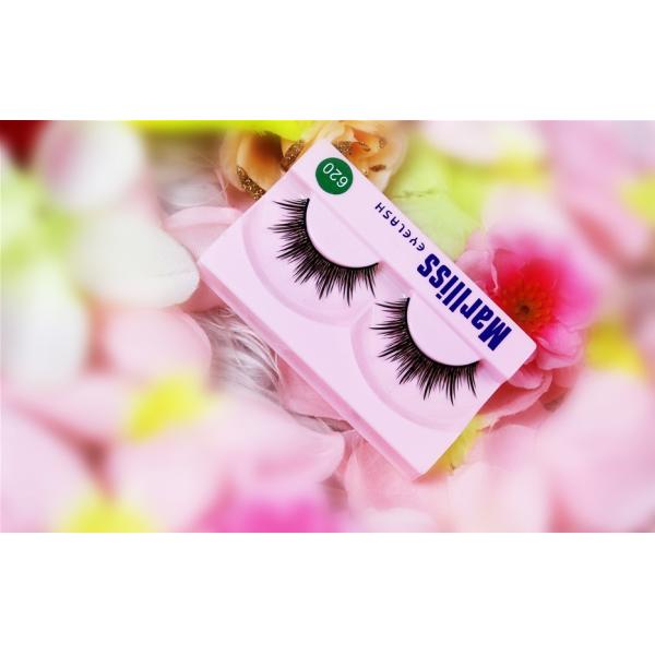 Cils faux semblants naturels épais noirs synthétiques doucement réutilisables