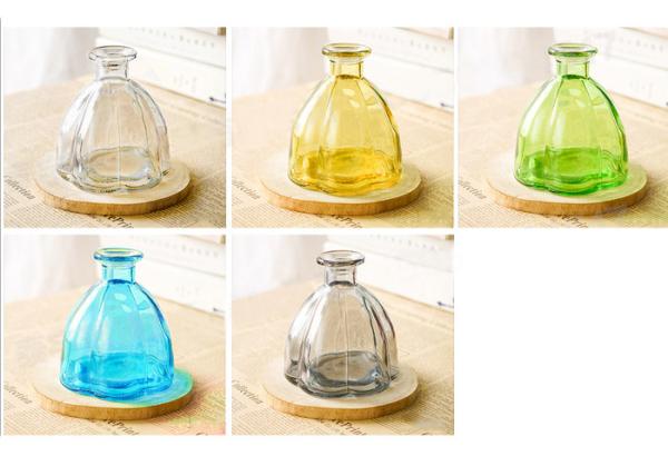 Vasos de vidro decorativos coloridos, grande serviço de vidro claro do OEM do vaso