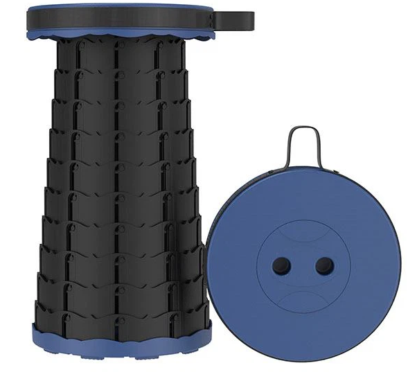 Retractable Folding Stool, Collapsible Telescoping Foldable Stool For Adults For Outdoor Fishing Hiking Gardenin