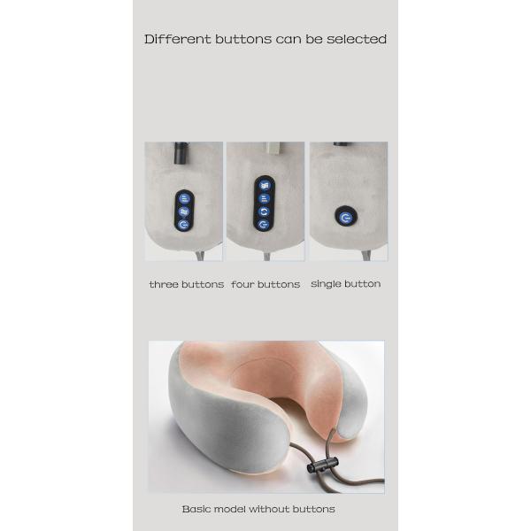 5V Neck Massager Pillow Memory Foam Travel Neck Support Heat Pillow for Traveling