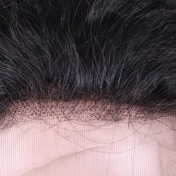 Perucas reais do laço do cabelo do Virgin do negro como o azeviche, 100 encaracolados perversos das perucas completas humanas do laço