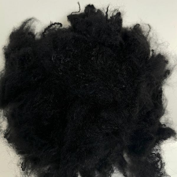 6D×51mm Recycled Black Polyester Staple Fiber with Water Repellent Properties for Filling and Non-Woven Use