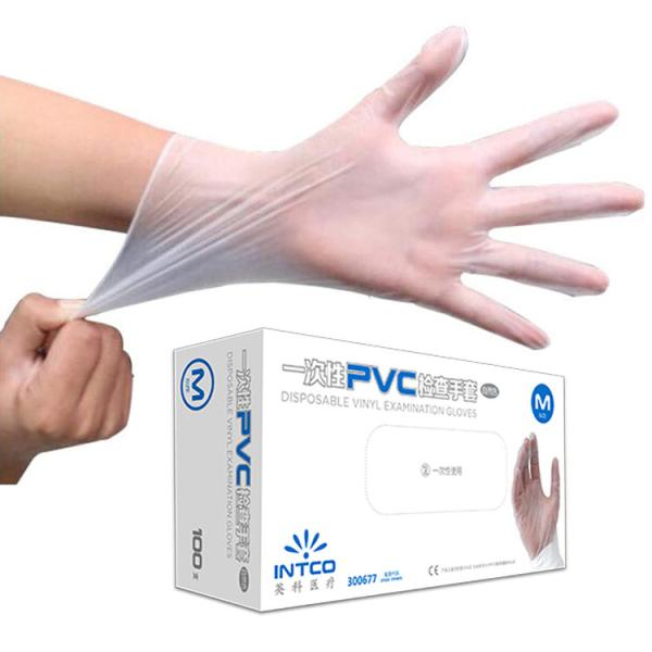PVC Vinyl Medical Grade Disposable Exam Gloves M L Size With CE FDA SGS Certification