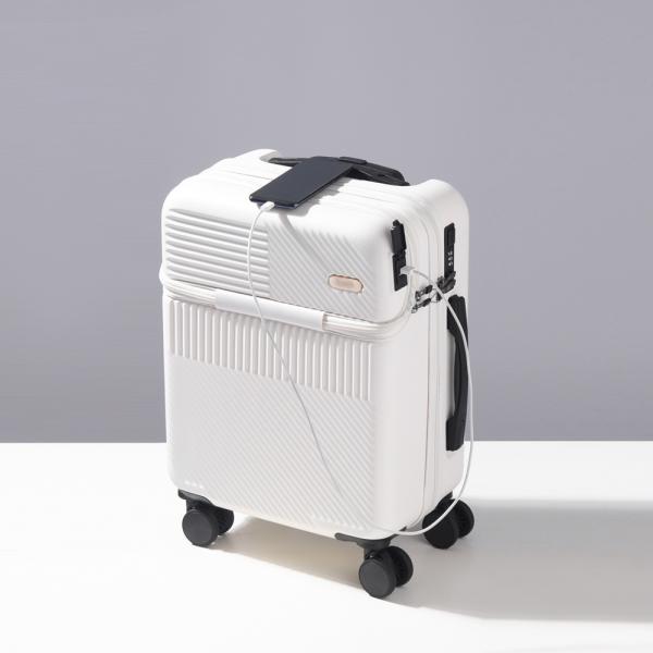 Front-Opening Multi-Functional Luggage New Pull-Along Suitcase with Multi-Directional Wheels Combination Lock Travel Case Leather Suitcase for Men and Women abs hard shell luggage