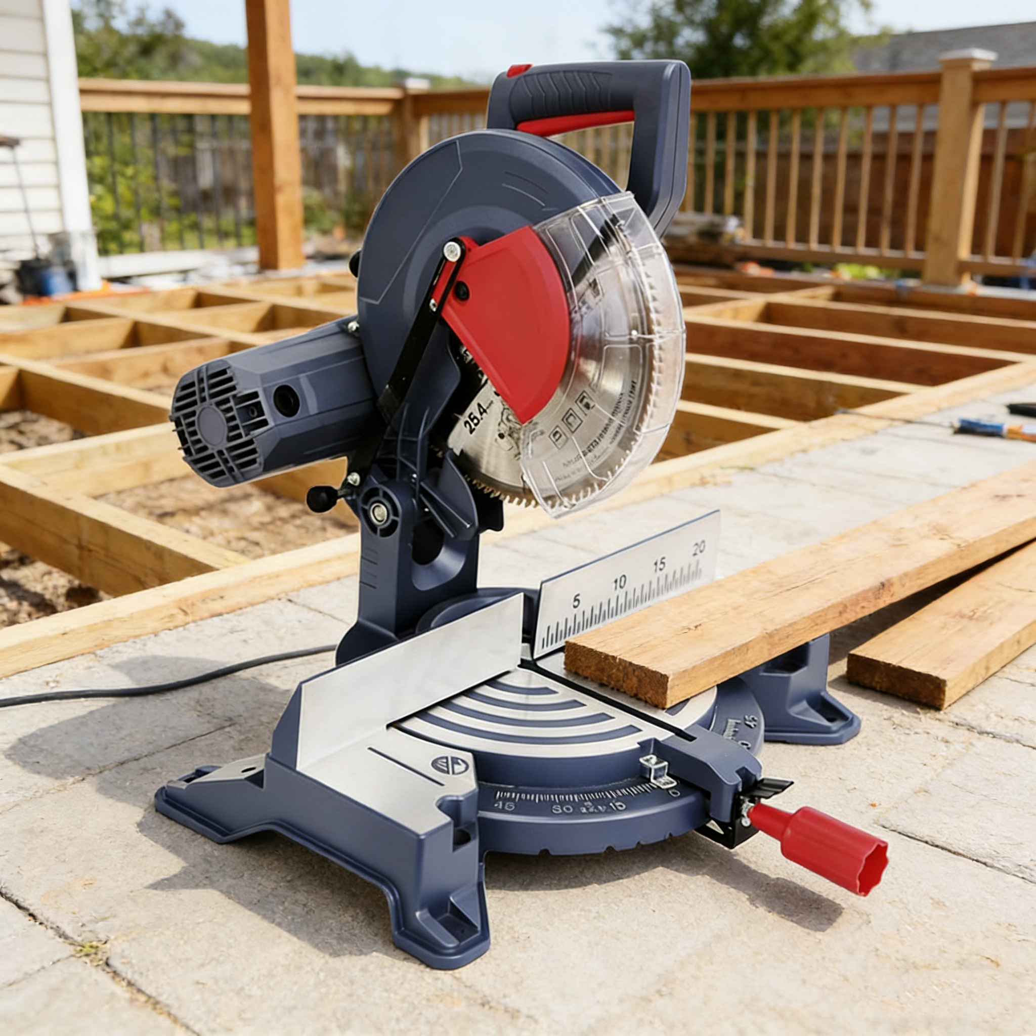 Electric Heavy Duty Industrial Miter Saw with 255mm Blade and 0-45 Cutting Angle for Precision Metal Cutting