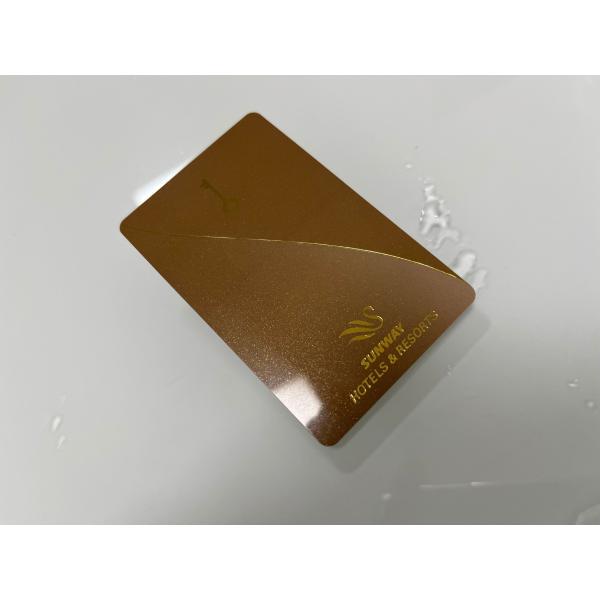 Hotel Ving Cards Hot Stamp Gold RFID Door Key Metallic NFC Card
