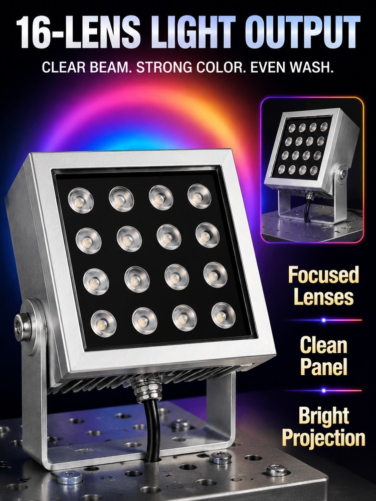 DC24V RGBW Outdoor LED Flood Lights Color Changing for Garden and Bridge Lighting