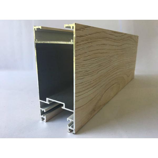 Quality Light  Wood Finish Aluminium Profiles Extruded Aluminum Tube For Window And Door Frame