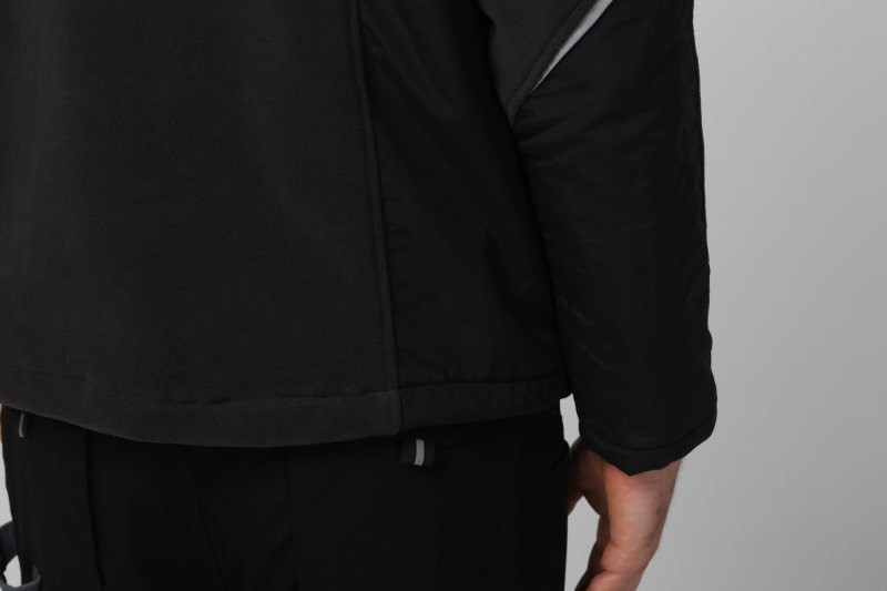 Люди куртки Microfleece зимы, черное paka работы холода