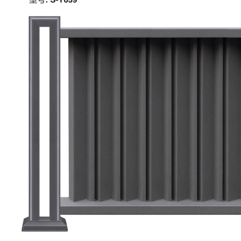 Dark Gray Fluorocarbon Aluminum Louver Fence with Scalable Configuration for Minimalist Design