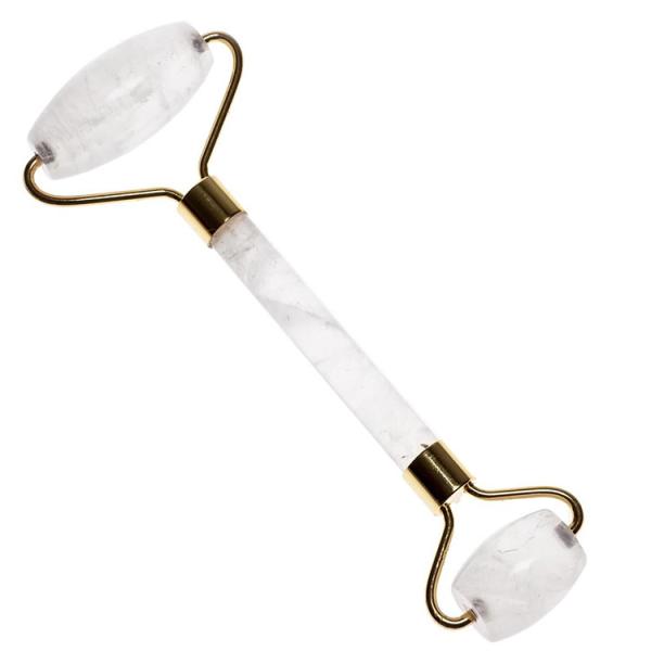 Gold/Silver/Rose Ametist Quartz Noiseless Jade Roller for Face Lift Anti Aging Massage