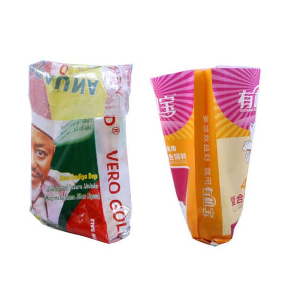 PP Woven Laminated Animal Feed Bags , Dog Food 15kg Bag Double Stitched