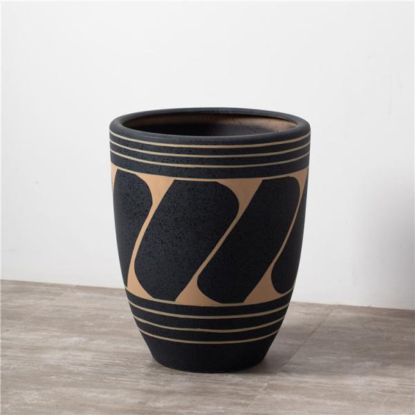 Nordic style modern decoration matte blue planter outdoor big large ceramic flower pots mold for gardening