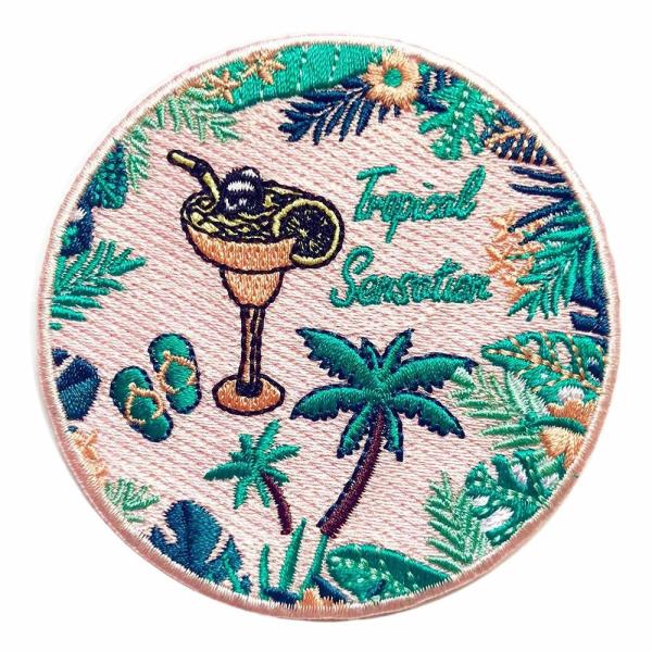 Laser Cut Butterfly Self Adhesive Fabric Patches Woven Embroidery Logo Washable