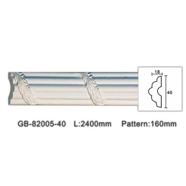 GB-82005 Eco-Friendly Urethane Carved Mould-Proof Led Light Cornices Moldings For Home Office