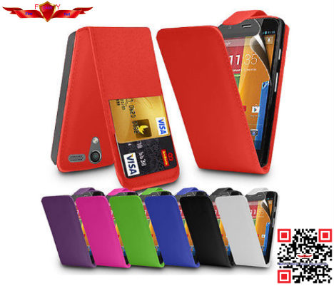 New Arrival High Quality PU Flip Pouch Leather Cover Cases For MOTO G