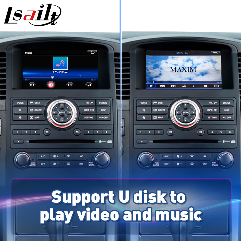 Lsailt Wireless Android Auto Carplay Screen for Nissan Pathfinder R51 Navara D40 2008-2013