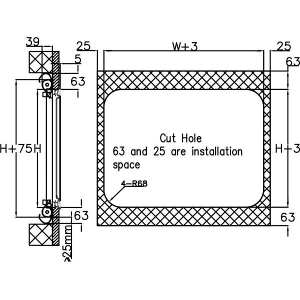 Self-Propelled/Trailer Rvs Eurovision2 Window (Outer Flat and Inner Formed) for RV Truck Camper Motorhomes DIY