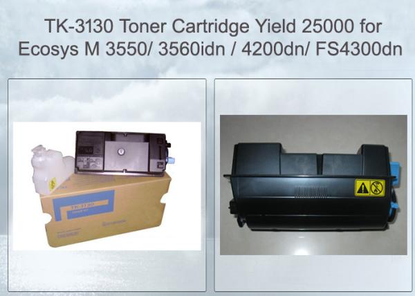 Compatible Black TK3130 Kyocera Printer Toner Cartridges For Kyocera ECOSYS M3550idn