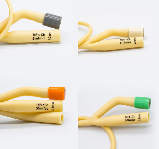 Tipo médico catéter uretral externo de Foley del látex de la manera del catéter 3 de Foley del látex