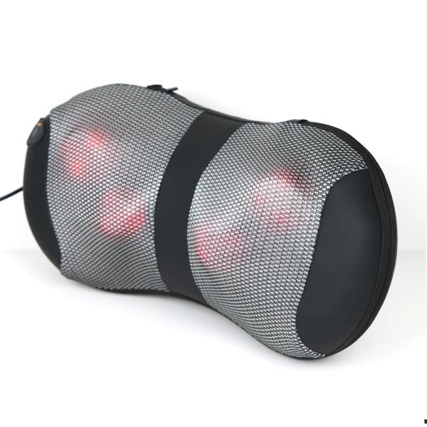 Rechargeable Massage Pillow with Heatable Neck Shiatsu Massage and Infrared Physiotherapy