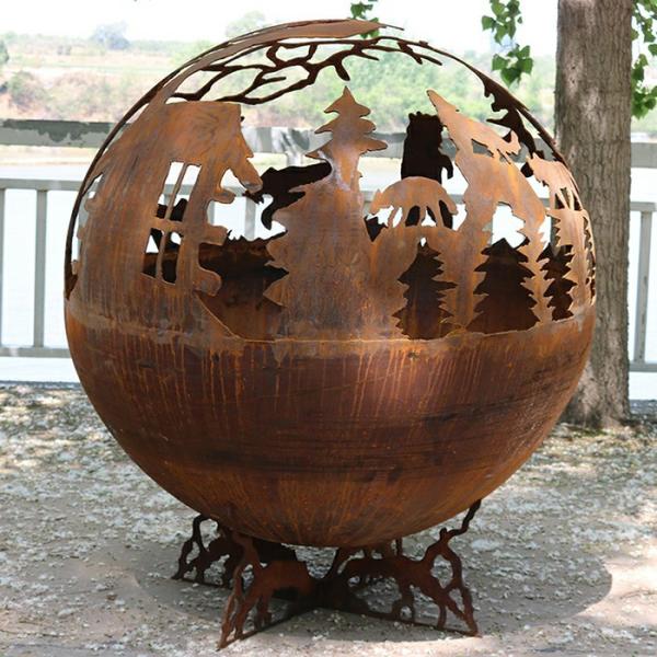 SPHERE Design Poços de incêndio de aço Diâmetro 1000mm fio de aço de mola poço de aço redondo