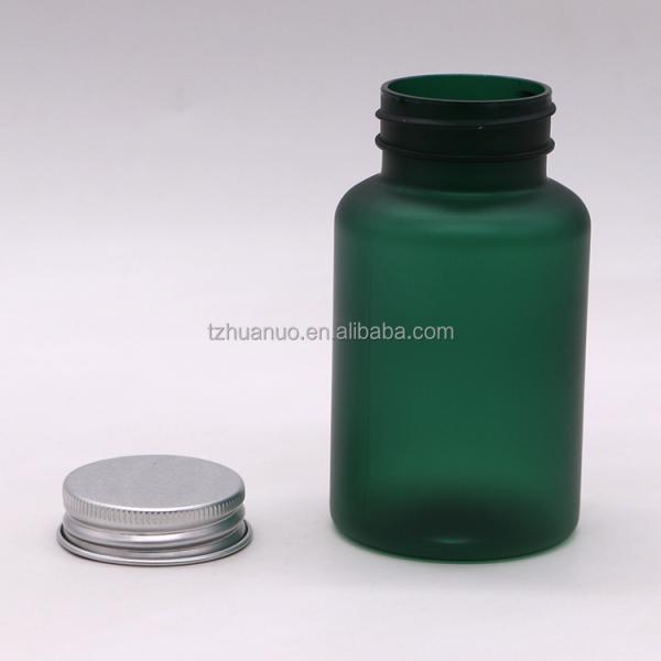 Aluminum Cap 100/120/150ML PET Wide Mouth Plastic Jar for Pill Capsule Medicine