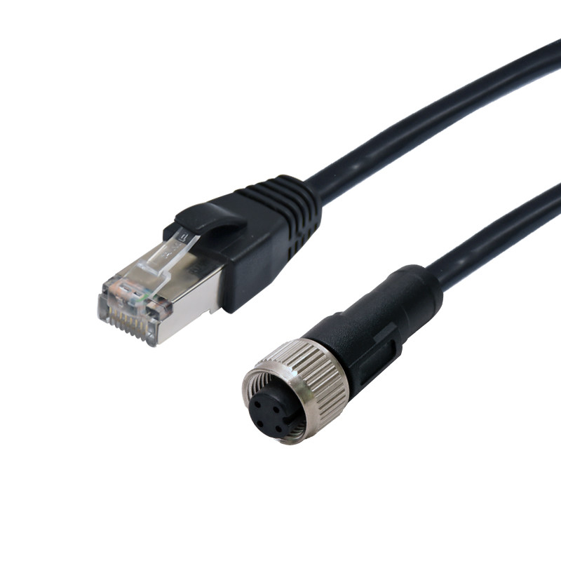 Соединитель RJ45 локальных сетей Cat5e промышленный к мужчина Pin кода 3 M12 a к разъем-вилке
