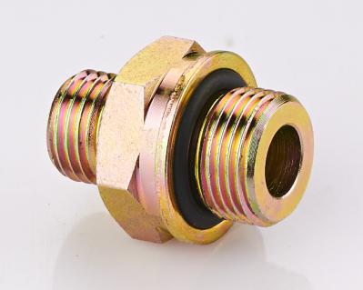 Brass DIN Hydraulic Fittings , O - Ring Metric Pipe Thread Fittings