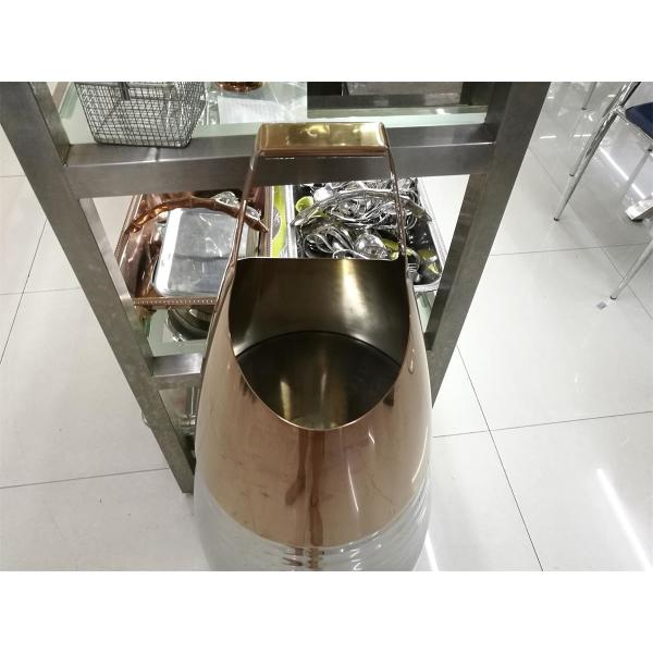 Оборудование шведского стола Шампани розовой нержавеющей стали золота коммерчески с ручкой, сверхмощным ведром вина