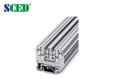Calibre de diâmetro de fios terminal 30 - 12 dos blocos terminais do trilho do ruído da largura 5.2mm 300V 20A