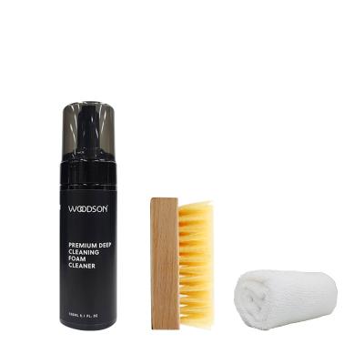 Sneakerhead Foam Sneakers Shoe Cleaner Kit Microfiber Cloth And Shoe Brush 3 In 1 Pack