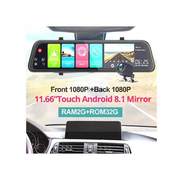 камера черточки автомобиля DVR RAM 2GB Android8.1 1.3GHz ADAS