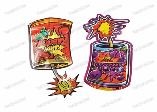 Holograph Custom Shaped Aluminum Soft Touch 3.5g food packaging Mylar Bags Die Cut Pouches