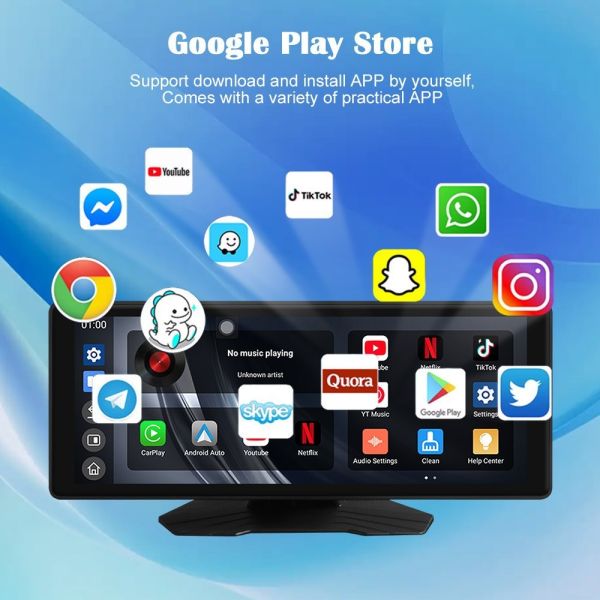 11.4 Inch Android 15 Car Stereo Touchscreen Radio With Google Play Streaming Apps