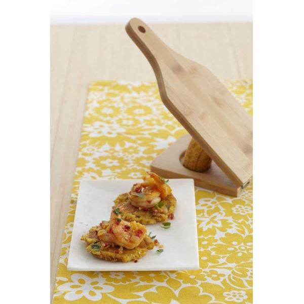 Mini Natural Bamboo Plantain Masher Wooden Folding Kitchen Tool