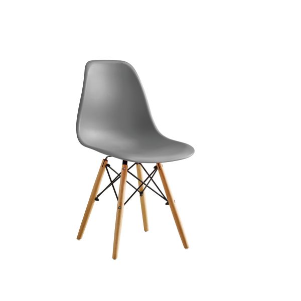 Gray Modern Plastic Chair Ergonomic Design for Office Meeting Room Cafeteria and Waiting Area Seating