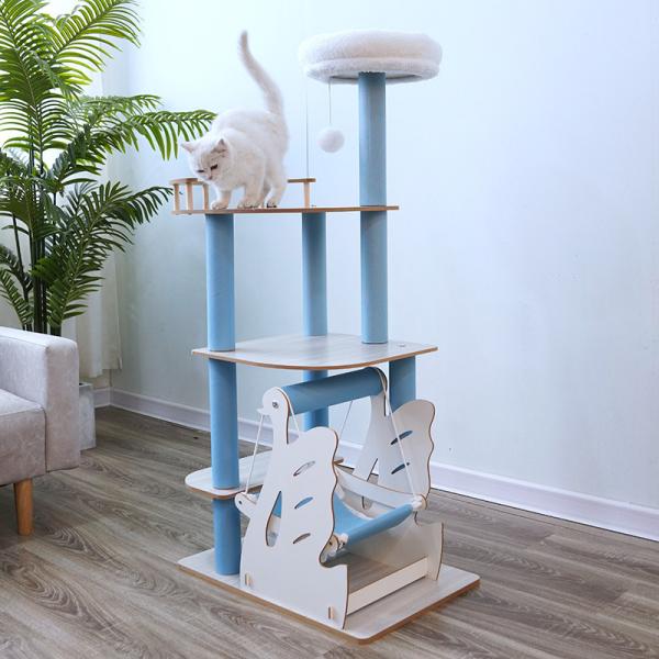 Cat Tree with Custom Sisal Rope Scratch Board Package Size 60.00cm * 52.00cm * 28.00cm