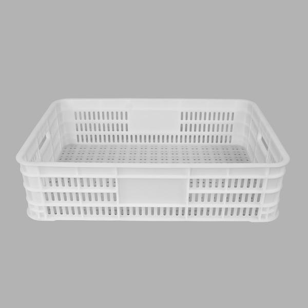 Cesta de alimentos dobrável e empilhável para colheita e armazenamento