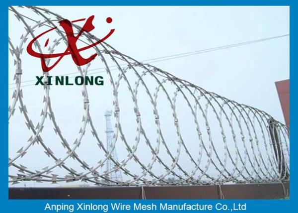 Stainless Steel Razor Blade Wire Concertina Barbed Wire High Tensile Strength Razor Barbed Wire